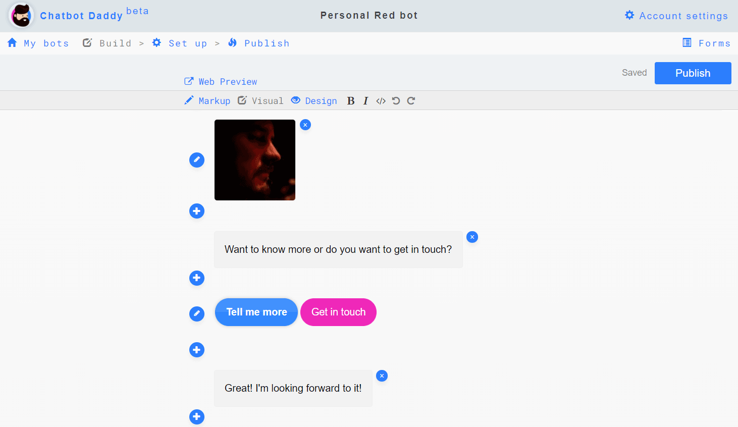 Chatbot Daddy chatbot editor